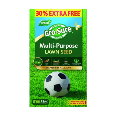 Gro-sure Multi Purpose Lawn Seed 10sq.m + 30% Extra Free  13sq.m