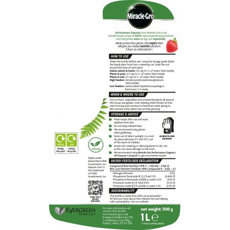 MIRACLE-GRO Performance Organics 1L - General Feed - image 2